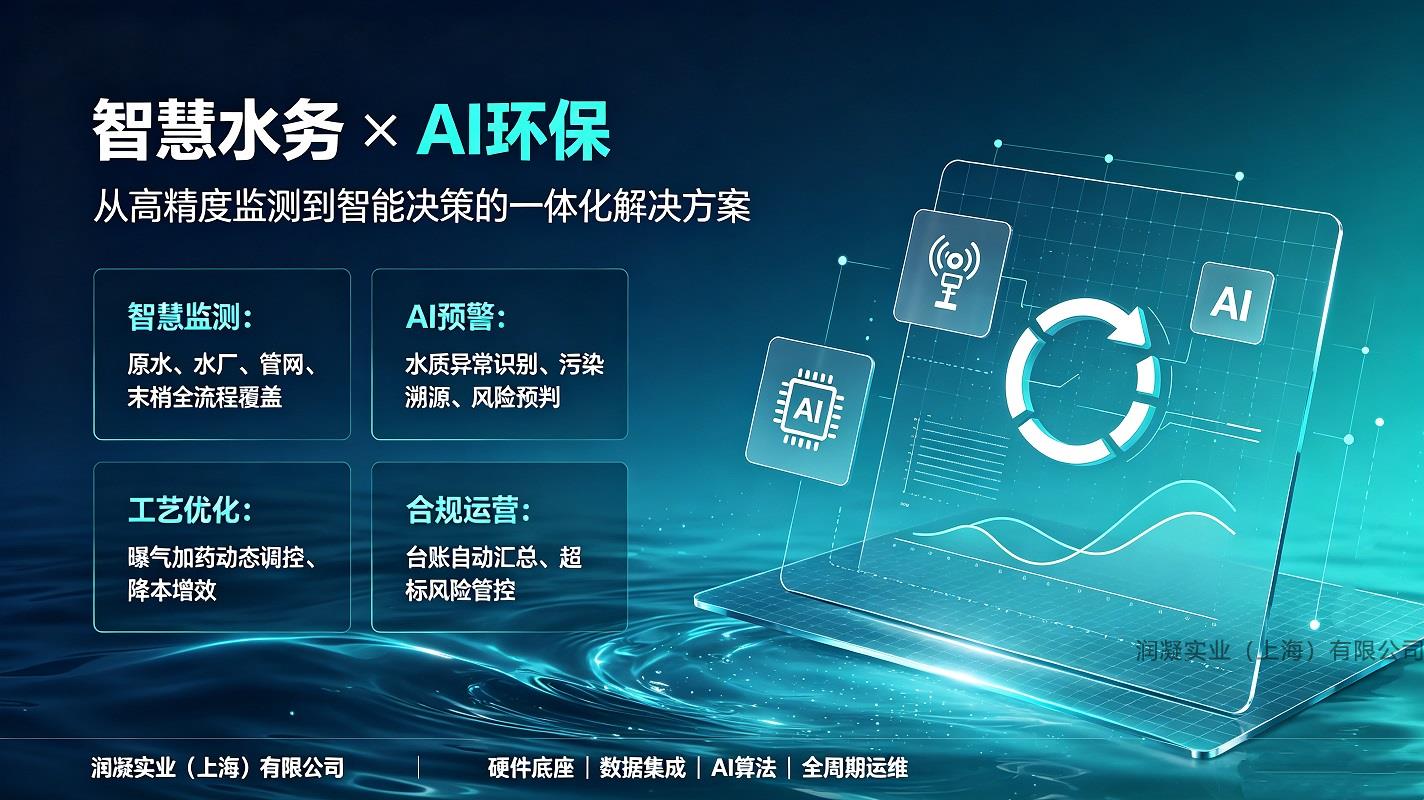 润凝实业提供智慧水务+AI环保一体化解决方案